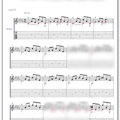 アルペジオの伴奏を採譜 作成例